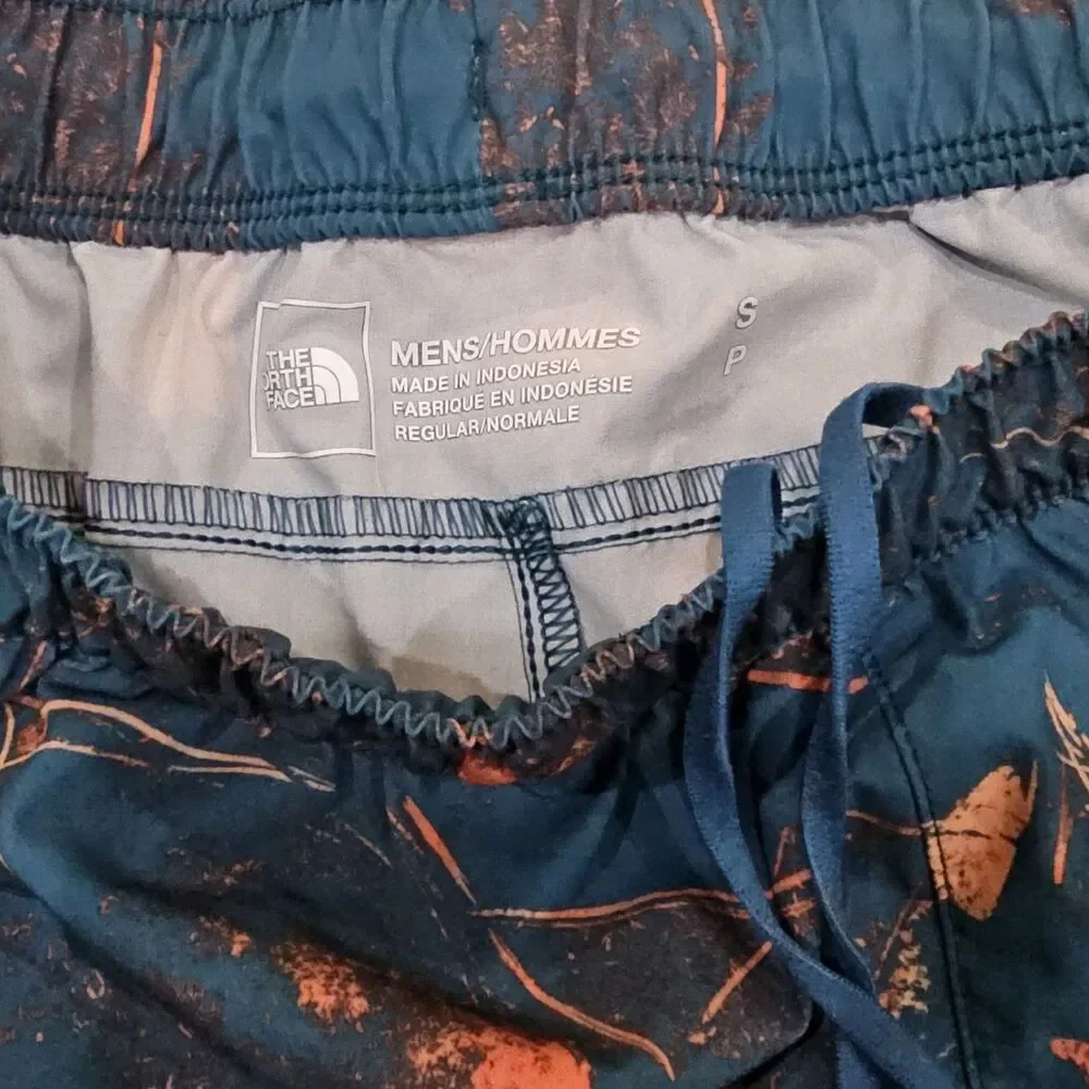 The North Face Wander Coral Men's Small Blue Teal Swim Trunks Shorts